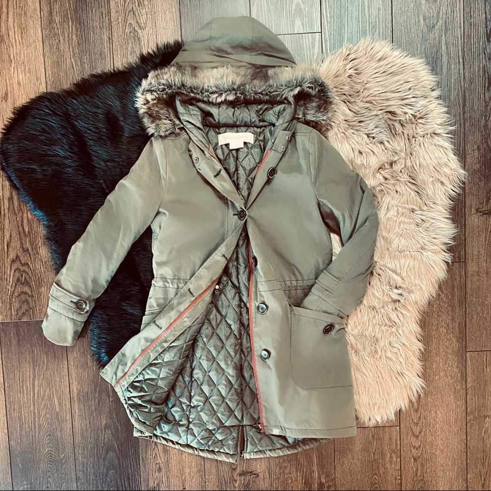 NWOT TREASURE & BOND Military Green Parka US S